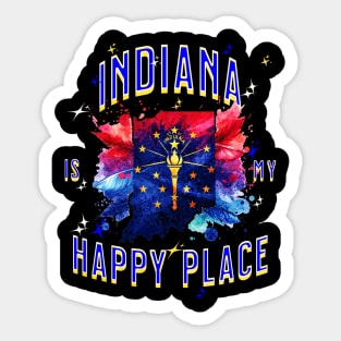 Indiana is my Happy Place Sticker